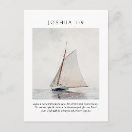 Jozua 1:9 Wees sterk en moedig Briefkaart