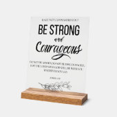 Jozua 1:9 Wees sterk en moedig Christelijk Acryl Bord (Hoek)