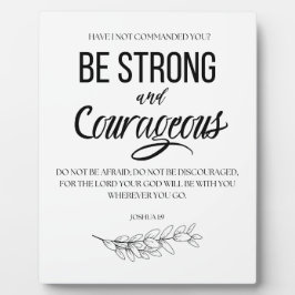 Jozua 1:9 Wees sterk en moedig Christelijk Fotoplaat