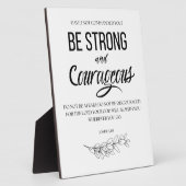 Jozua 1:9 Wees sterk en moedig Christelijk Fotoplaat (Zijkant)