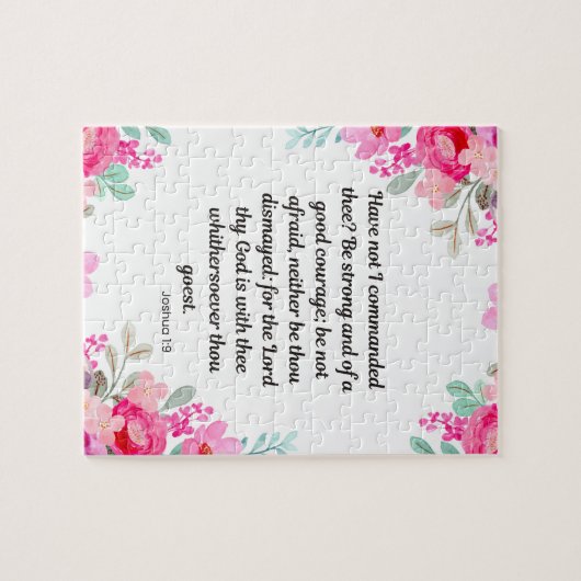 Jozua 1:9 Wees sterk en moedig Legpuzzel (Horizontaal)