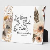 Jozua 1 9 Wees sterk Wees moedig Bijbelvers tafelb Fotoplaat (Zijkant)