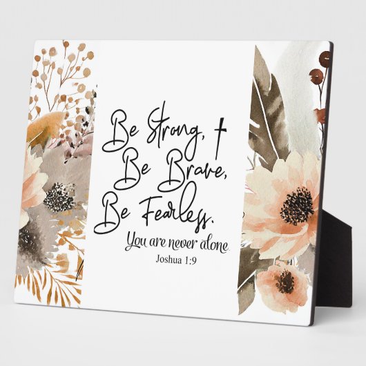 Jozua 1 9 Wees sterk Wees moedig Bijbelvers tafelb Fotoplaat (Zijkant)