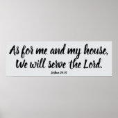 Jozua 24:15 Wat mij betreft, dien het schrift des  Poster (Voorkant)