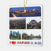 JP007 i love JAPAN, Asia, Keramisch Ornament (Links)