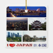 JP007 i love JAPAN, Asia, Keramisch Ornament (Achterkant)