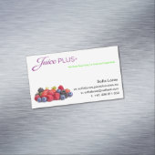 JP+ Magnet Berries Paarse Logo (aanpassen) Magnetisch Visitekaartje (Voorbeeld)