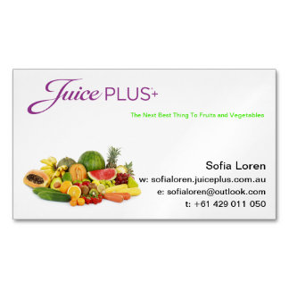 JP+ Magnet Fresh Fruit Paars Logo (Aanpassen) Visitekaartje Magneet