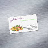 JP+ Magnet Fresh Fruit Paars Logo (Aanpassen) Visitekaartje Magneet (Voorbeeld)