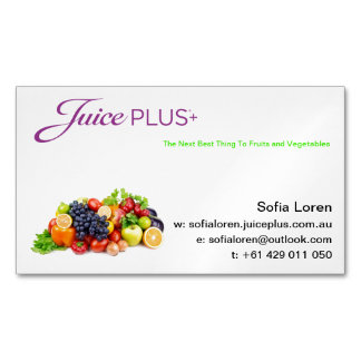 JP+ Magnet Fruit Bowl Paarse Logo (Aanpassen) Magnetisch Visitekaartje