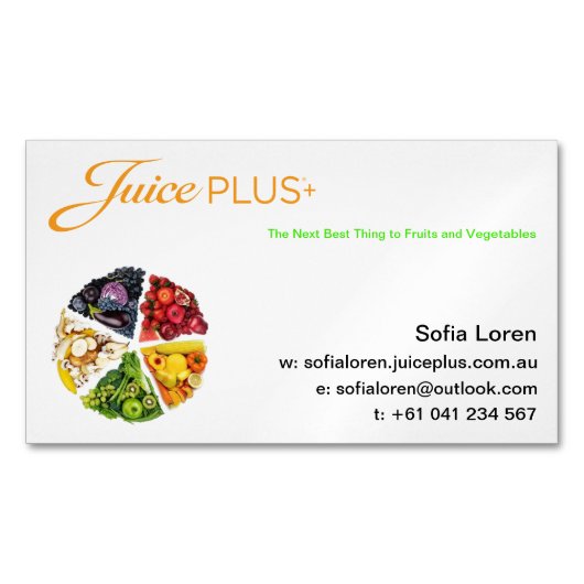 JP+ Magnet-SJABLOON Magnetisch Visitekaartje (Voorkant)