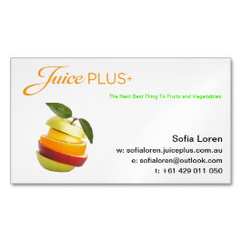 JP+ Magnet Sliced Fruit Oranje Logo (pas aan) Visitekaartje Magneet