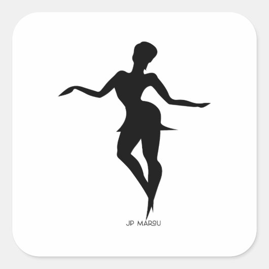 JP MAROU Activewear Sticker | Dance Fitness Logo  (Voorkant)