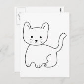 Jpgcat CARTOON SKETCH DRAWWING KITTEN CAT PETS ANI Briefkaart (Voorkant / Achterkant)