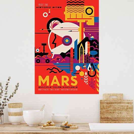 JPL Visions of the Future Mars - Poster (Keuken)