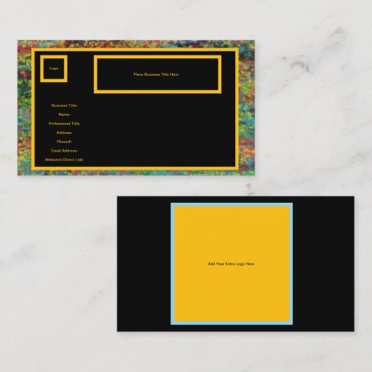JP's Artsy Ware Specialty Business Card Template Visitekaartje (Voorkant / Achterkant)