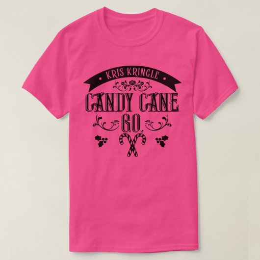 jqNr Candy Cane Kerstmis Pajama Merry Xmas Vibes T-shirt (Design voorkant)