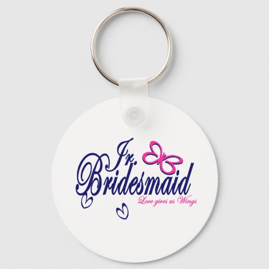 Jr. Bridesmaid/Butterfly Theme Sleutelhanger (Voorkant)