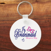Jr. Bridesmaid/Butterfly Theme Sleutelhanger (Voorkant)