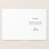 Jr Bridesmaid Hartelijk dank voor de Gold Foil car Folie Kaarten (Binnen)