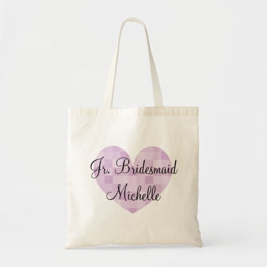 Jr Bridesmaid paarse mozaïektegel canvas tas (Voorkant)