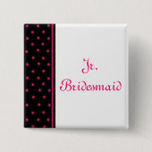 Jr. Bridesmaid Vierkante Button 5,1 Cm (Voorkant)