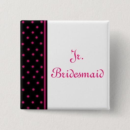 Jr. Bridesmaid Vierkante Button 5,1 Cm (Voorkant)