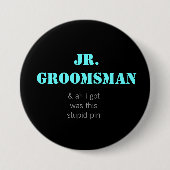 Jr. Groomsman Ronde Button 7,6 Cm (Voorkant)