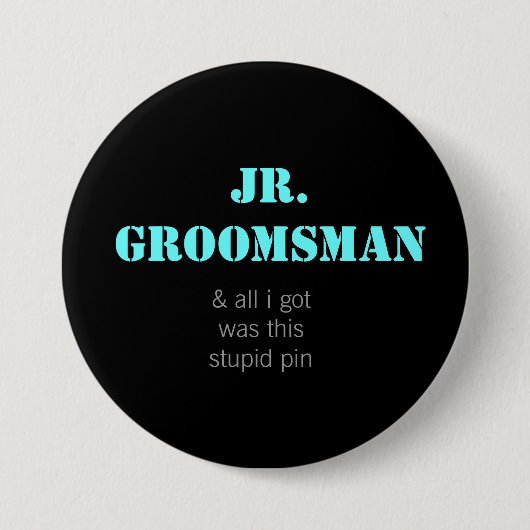 Jr. Groomsman Ronde Button 7,6 Cm (Voorkant)