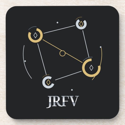 JRFV Constellatie Dial Set van 6 Bier Onderzetter (Voorkant)