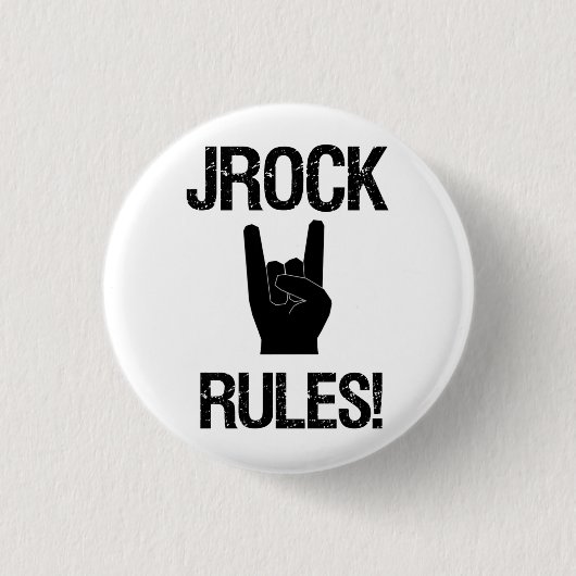 Jrock Rules badge Ronde Button 3,2 Cm (Voorkant)