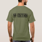 JROTC Raider No Excuses Mannen T-Shirt (Achterkant)