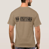 JROTC Raider No Excuses Mannen T-Shirt (Achterkant)
