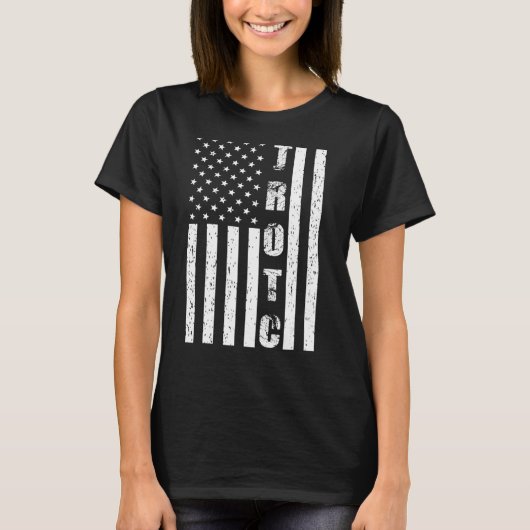 Jrotc Us Junior Rotc Distress American Flag Cool T-shirt (Voorkant)