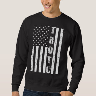 Jrotc Us Junior Rotc Distress American Flag Cool Trui