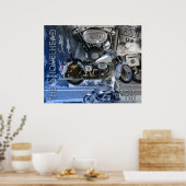 JR'S Shovelhead uit 1977 Poster (Keuken)