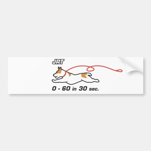 JRT 0-60 in 30 sec. Bumpersticker (Voorkant)