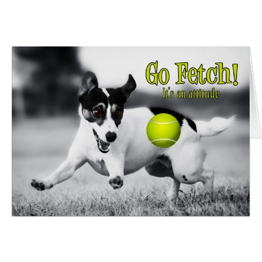 JRT Cute and Funny Go Fetch Thleank (Voorkant Horizontaal)