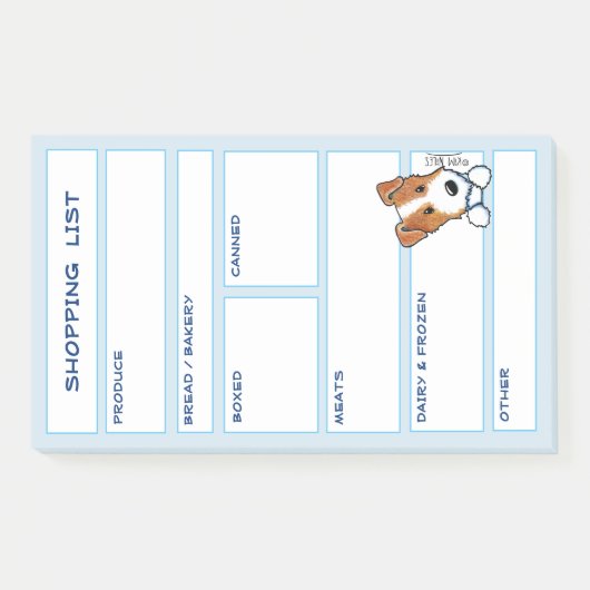 JRT Hond boodschappenlijst Post-it® Notes (Voorkant)