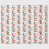 JRT Hondenpatroon Kerst Wrapping Paper Cadeaupapier (Vlak)