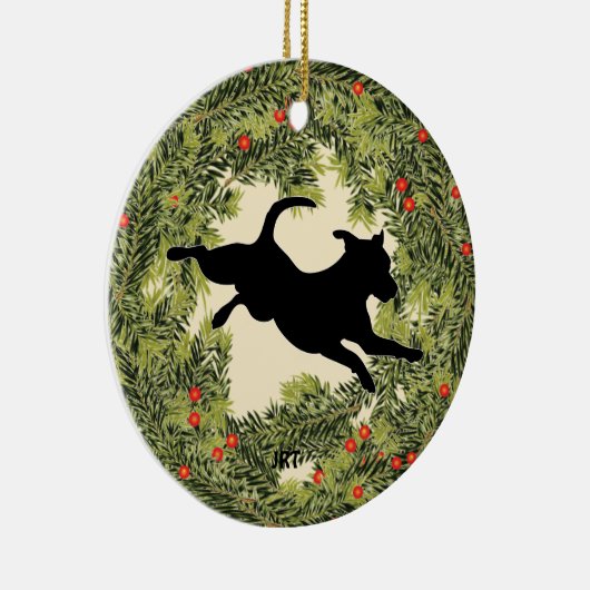 JRT Wreath Keramisch Ornament (Rechts)