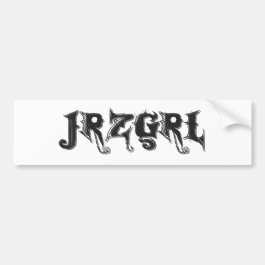 Jrzgrl Bumpersticker (Voorkant)