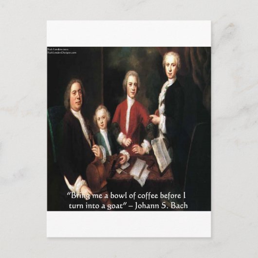 JS Bach Graphic & Funny Coffee Quote Gifts & Kaart (Voorkant)
