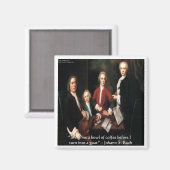 JS Bach Graphic & Funny Coffee Quote Gifts & Kaart Magneet (Voorkant / Achterkant)
