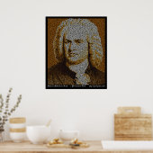 JS Bach-tekstportret Poster (Keuken)