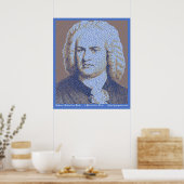 JS Bach-tekstportret Poster (Keuken)
