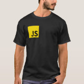 JS Developer Programmer Coding Logo T-shirt (Voorkant)