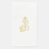 JS Monogram SJ Monogram Bruiloft Servetten (Voorkant)