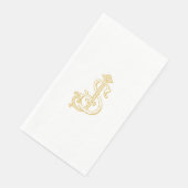 JS Monogram SJ Monogram Bruiloft Servetten (Hoek)