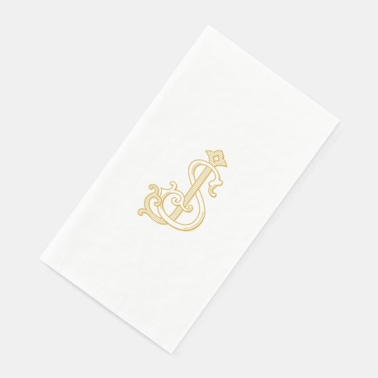 JS Monogram SJ Monogram Bruiloft Servetten (Hoek)